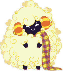 someonethatlovesy0u:  I love Vesta so much. She is freakin adorable.This is my favorite style to draw sheep in. Lots of swirls and wool, and making them look like they’re full of love. &lt;3 I’m gonna be practicing on Illustrator more often so I can