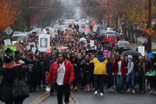 stereoculturesociety:  CultureHISTORY: #Ferguson Protests - #BlackFriday 2014 Ferguson is everywhere. Don’t sleep.  Oakland - “Blackout Black Friday Protest Shuts Down BART Chicago - "Black Friday Protest Shuts Down Wicker Street”