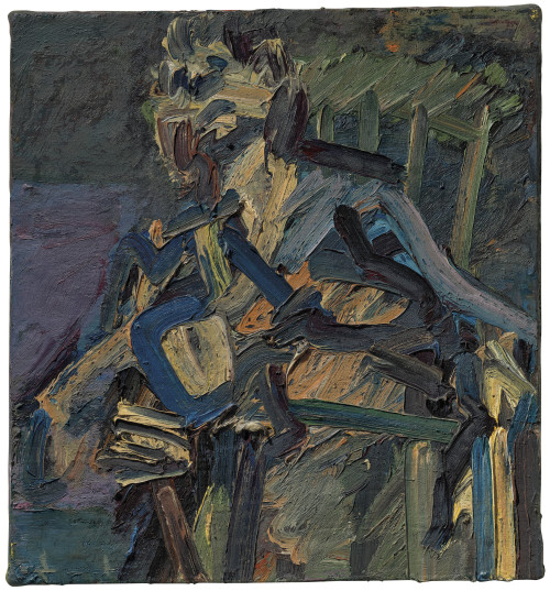 thunderstruck9:Frank Auerbach (British, 1931), J.Y.M. Seated, 1986-87. Oil on canvas, 28 x 26 in.