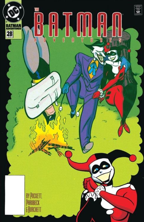 travisellisor:the cover to  The Batman Adventures (1992) #28 by Mike Parobeck and Rick Burchett