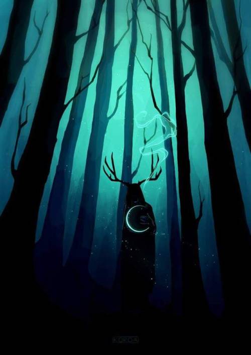 themori-witch: “Forest God” by, Katarzyna S.