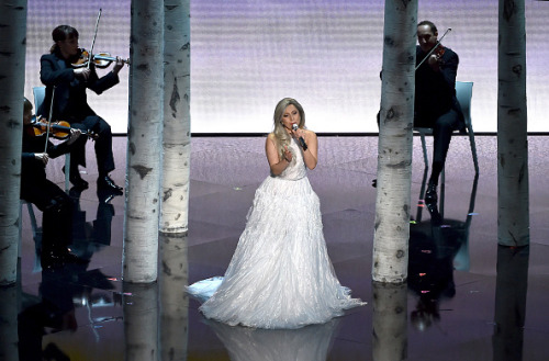 Lady Gaga performs at the 2015 Academy Awards 