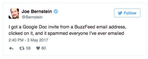 wilwheaton:the-future-now:There’s a big Google Docs email scam going around. Here’s what to do if yo