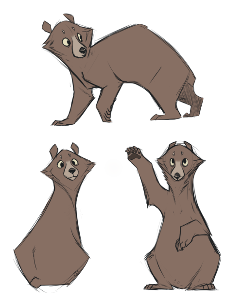 jackthevulture: A bear! She is nervous but friendly. 