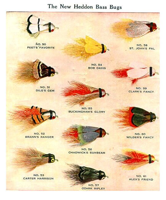 Rod & Barrel • Heddon Bass Bugs or Fly Rod Lures Prior to WWII