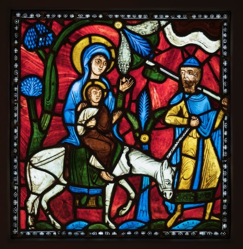 ADVENT CALENDAR DAY 22The Flight into Egypt, from the 12th-century Infancy of Christ window of the A