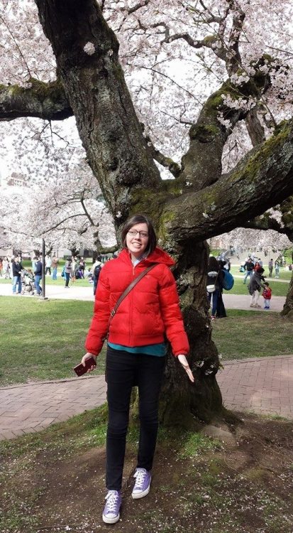 teehee finally reunited with my fav cherry trees <3 at UW!