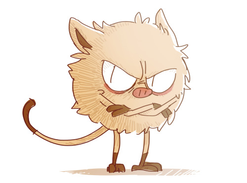 fisklife: Day 6 Favorite Fighting Type - Mankey I like that they’re just angry fluffy round du