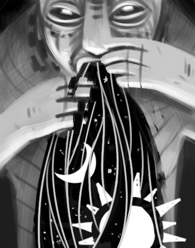 paicherng:Boshongo Creation MythDone with a mixture of SAI Painter and Adobe Photoshop. A really coo