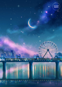 sugarmint-dreams: city lights - animated