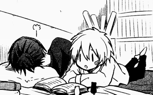 from-a-distant-end:  from-a-distant-end: "Nezumi really likes Shion's hair, doesn't he?"  --Kino Hinoki, NO.6 Vol. 5 