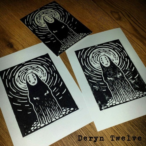 My first ever linocut… will have a limited amount of prints for sale on my etsy shop soon&hel