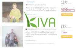 sophiealdred:  It’s been about a year since I last made a post, so time seems about right to re-recommend an amazing site that I love called kiva.org. Kiva is a non-profit organisation that provides affordable micro-loans to people living in poverty,