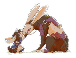 thetaguelwarren:  little son bun and big