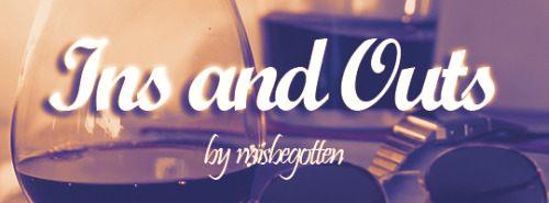 Banner For Ins And Outs By Misbegotten, Created For A Holiday Wishlist