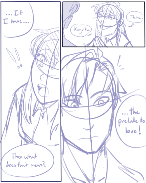 the first skip beat au comic i drew, its just a bunch of sketches because i was too lazy to clean it