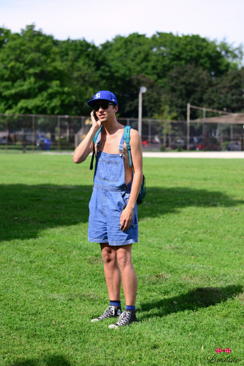 Streets of Toronto&hellip; bib overalls jean shortsCheck out more street styles at lucidato.tumblr.c