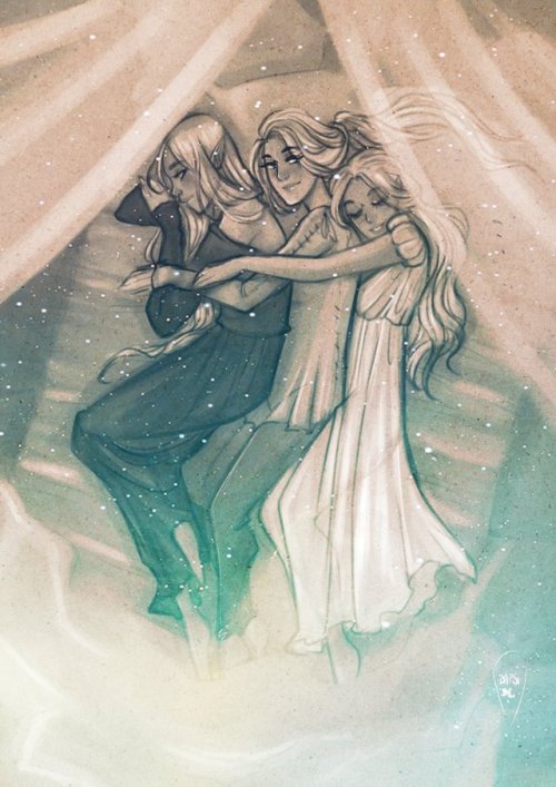 princessofmerchants: alexielapril: Sisters by AlexielAprilACOWAR is book about family and this sce