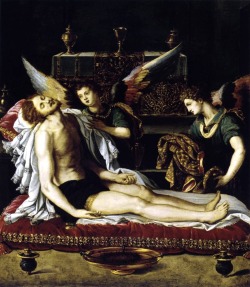 Necspenecmetu:  Alessandro Allori, The Dead Christ With Two Angels, C. 1600 