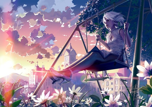 Anime scenery backgrounds cities