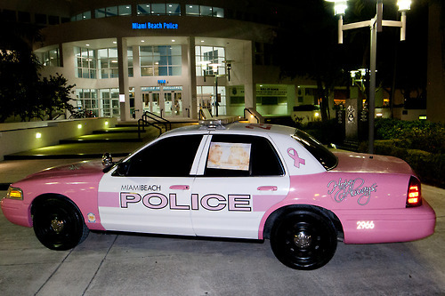 terrysdiary:  Miami Beach Breast Cancer Awareness Police Car