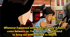 ohmykorra:  They could be fighting over a guy, but they decided to be best friends instead. I just love Korra and Asami’s development so much.
