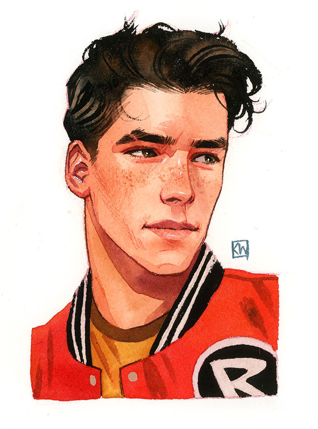 kevinwada:  Robin headshotBased on Gabriel Picolo’s Teen Titans designs