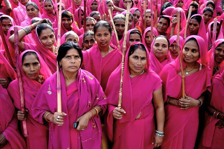   “Gulabi Gang” is a gang of women in India who track down and beat abusive husbands