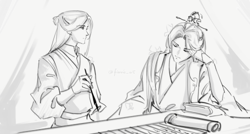 husky and his white cat shizun