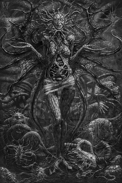 environmentalallergy:  NecroVenus by: Xeeming | Dark Art on We Heart It. 