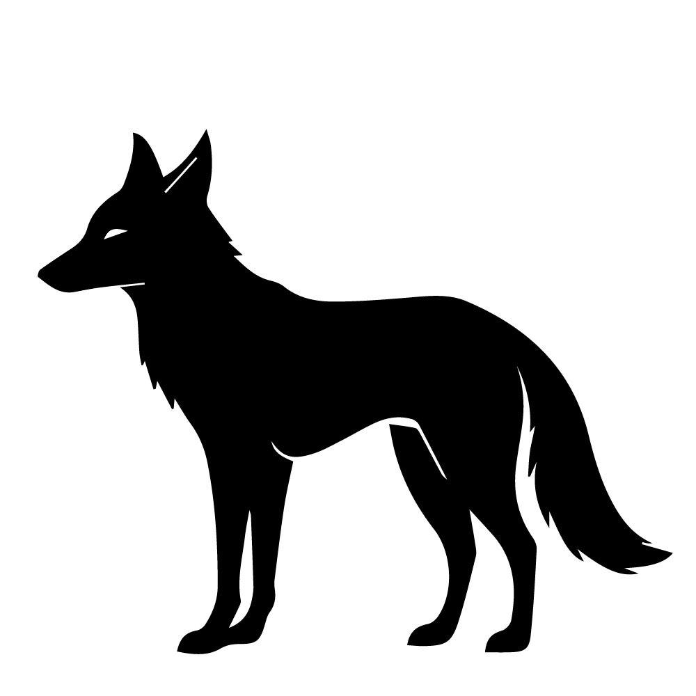 wild fox and wolf logo/icon in vector art