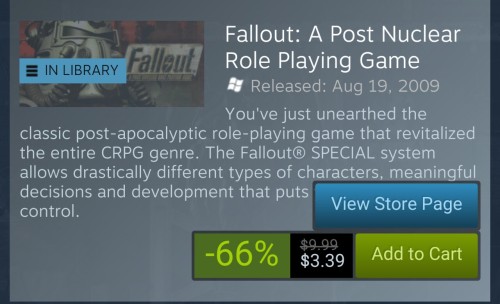 femhype:  steams-sales:  Fallout franchise sale!  Steam is having a huge Fallout sale! 💕   !!!!!