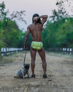 amazing-menreturn:  chalxharn: Views like this are the best when shared. @garcon_model 🌳🌿🍃🐶 Amazing-MenReturn | http://Amazing-MenReturn.tumblr.com/archive 