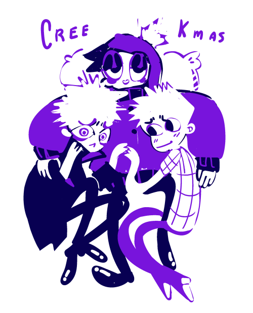 REDID THE CREEKMAS REQUESTS IN THIS DOODLE STYLE UWWAA