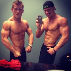 turingboys:  Mirror, mirror… another Kevin Lisak + JC Salter double selfie. This time shirtless. Click here for more pics of Kevin, and here for more of JC!
