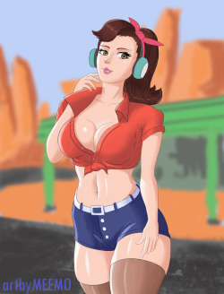 artbymeemo:Cruiser Dva from Overwatch! This