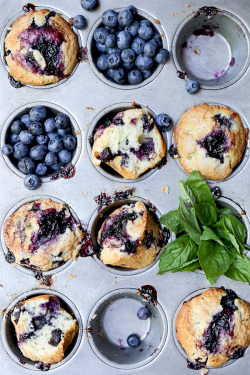 verticalfood:  blueberry-basil muffins