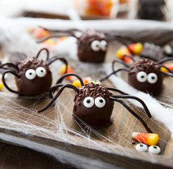 fullcravings:  Easy Spider Oreo Balls 