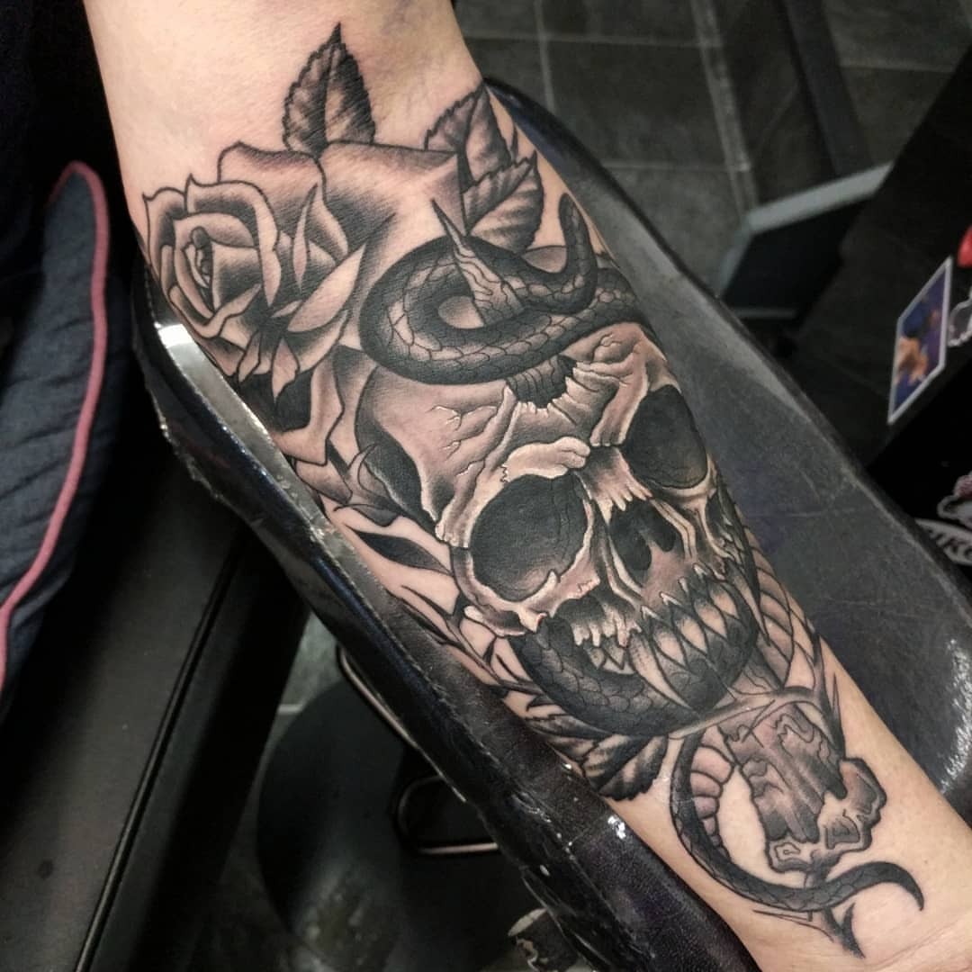 vampire skull tattoo