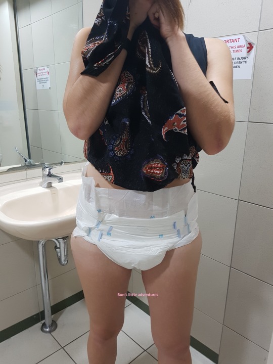 XXX Bun wore a diaper out for the first time photo