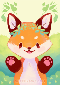 witchpaws:  Drew a happy little fox! c: 