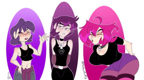 feathers-ruffled: Three Gaz’s are better than one! Featuring @masarts and @keetydraws own versions as well!  you can tell which one of us is the degenerate  