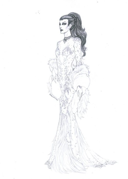 Gremory Fashion Design Lines, Pencil, 2017 Artwork and Character/Gremory © Dana Veitinger “Lady of t