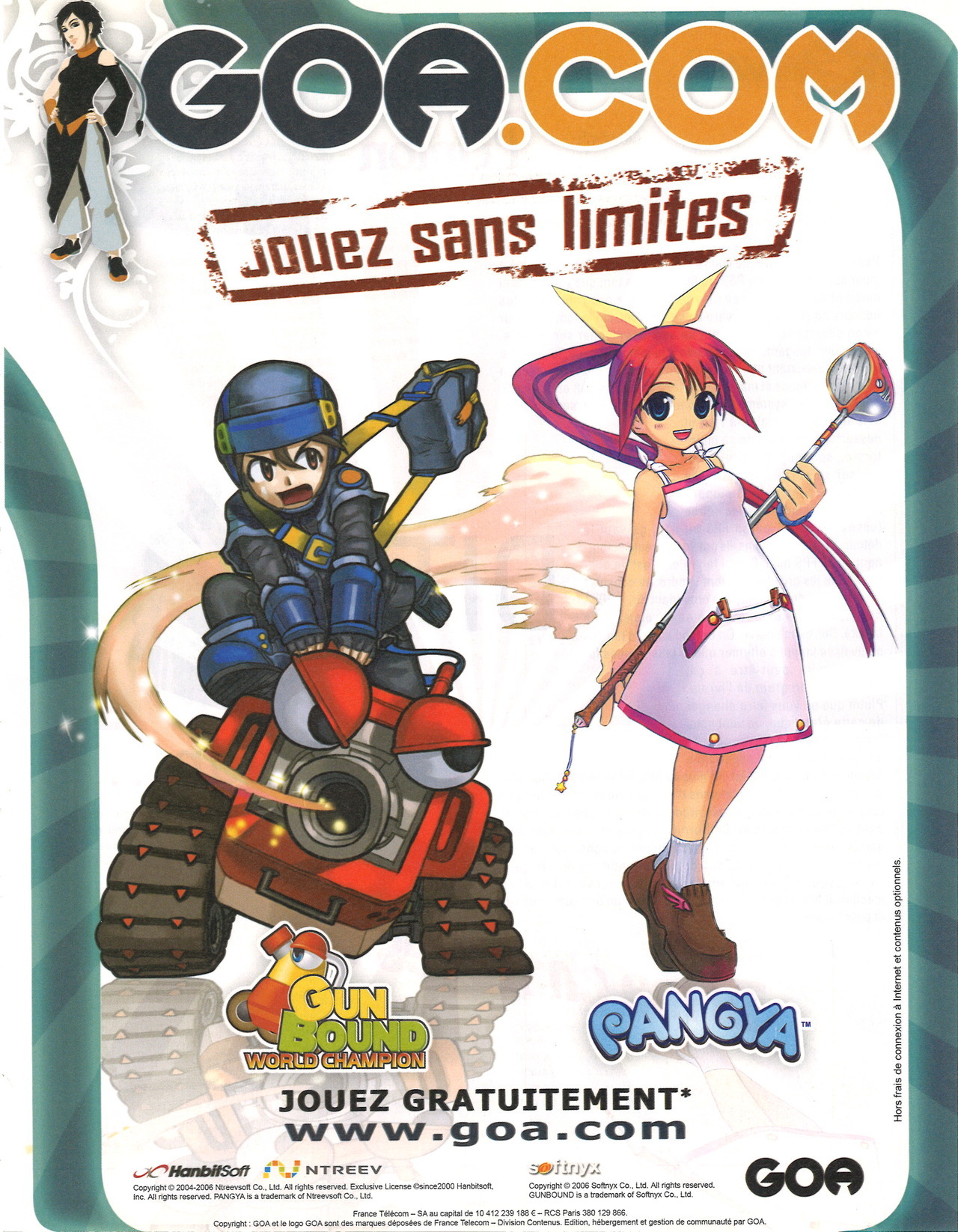 Video Game Print Ads — 'GunBound' + 'Pangya' [PC] [FRANCE] [MAGAZINE]...