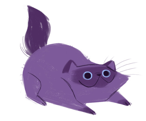 dailycatdrawings:458: Purple Cat