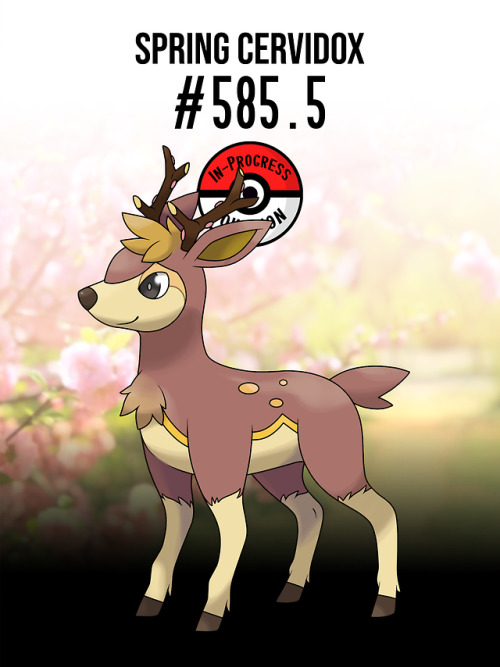 inprogresspokemon: #585.5 - Deerling possess sensitive fur, which changes color and scent according 