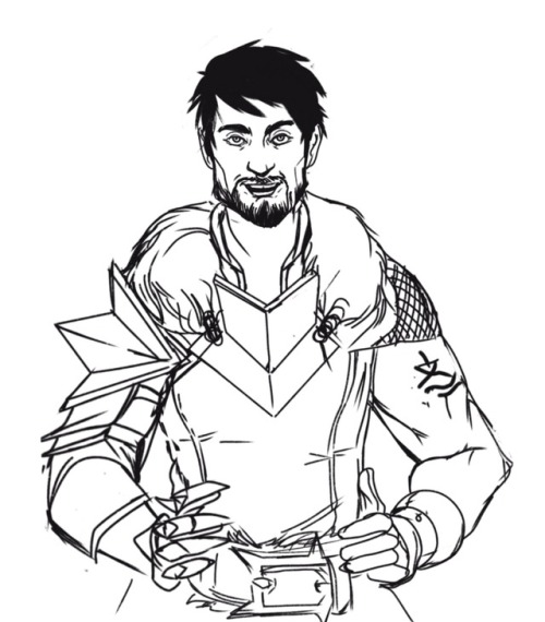 Bonus Hawke from the previous post. Spikey murder mage ❤️