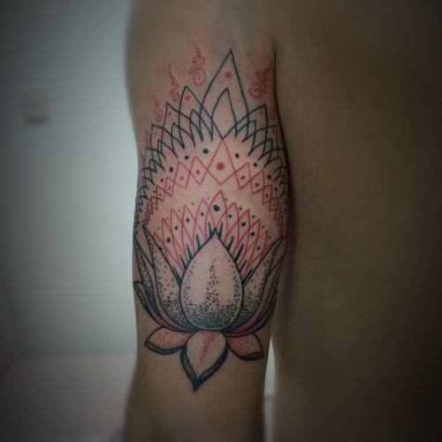 Porn Pics #tattoo #tatuaje #flor #flower #loto #lotus