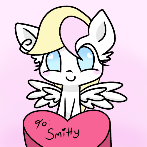 Happy Hearts and hooves day, Smitty~! ♥  {Smitty} Aww.. thank you so much inkie. *hugs her tightly, smiling* Happy hearts and hooves day to you too~! I wish i could return the favor.. ill think of something soon. [mod] Ok, personally. This is the first,