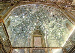 rosettes:  The ceiling of the Hall of Diamonds in Tehran’s Golestan Palace 